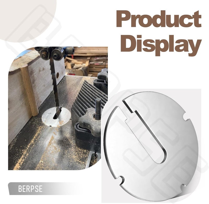 BERPSE (Pack of 2) 426-02-063-0001 426-02-063-0002 Table Inserts (Diameter: 2.5 in, Thickness: 0.1 in) Compatible With Delta 14 Part/Rockwell 14" Band saws and 24" Scroll saws - Image 5